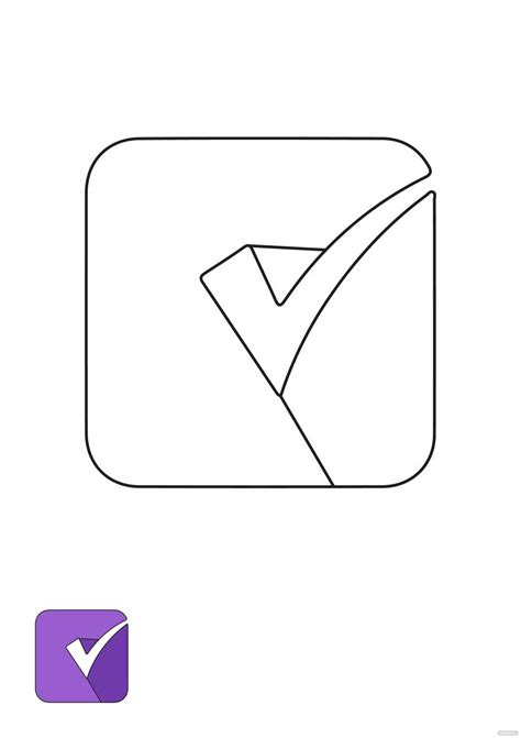 Purple Check Mark Coloring Page In Pdf  Download