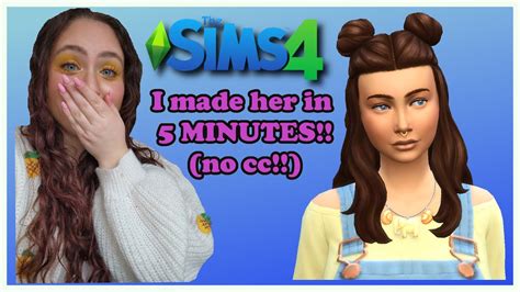 5 Minute Cas Challenge No Cc The Sims 4 The True Meaning Of Panic