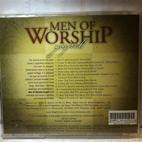 Men Of Worship Gospel By Various Artists CD May 2001 Sony Music