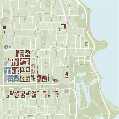 Hyde Park Chicago Map University Of Chicago Campus Map