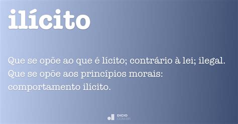 Ilícito Dicio Dicionário Online De Português