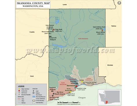 Buy Skamania County Map Washington