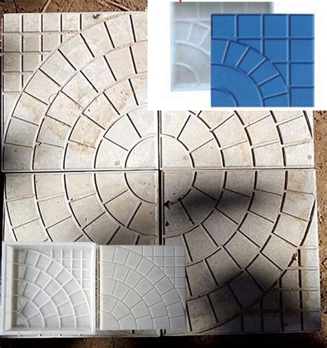Square Garden Path Concrete Plastic Brick Mold Paving Pavement Walkway