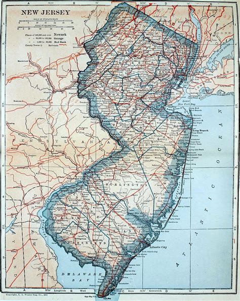 Jersey Girl New Jersey Vintage Map Vintage World Maps Old