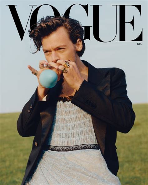Harry Styles Rocks A Dress For Vogues December Issue That Grape Juice