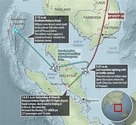 Mh370 Pilot Was In Control Until The End Investigators Believe Daily Mail Online