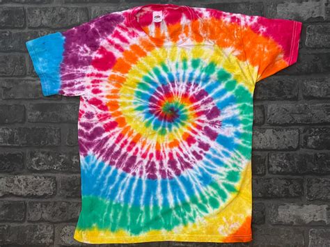 Tie Dye Tie Dye Tshirt Adult Tie Dye Rainbow Tie Dye Etsy Uk