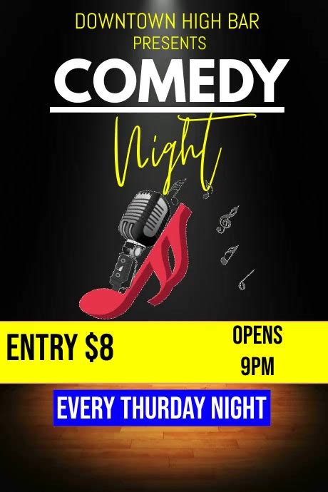 Comedy Night Template Postermywall