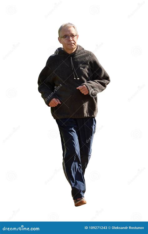 An Elderly Man Is Running Stock Image Image Of Runner 109271243