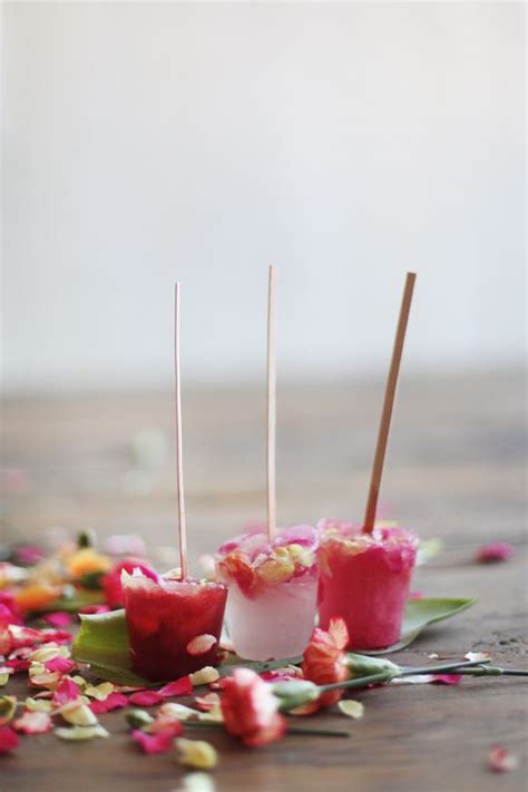 How To Make Edible Flower Ice Pops Free People Blog Flower Ice