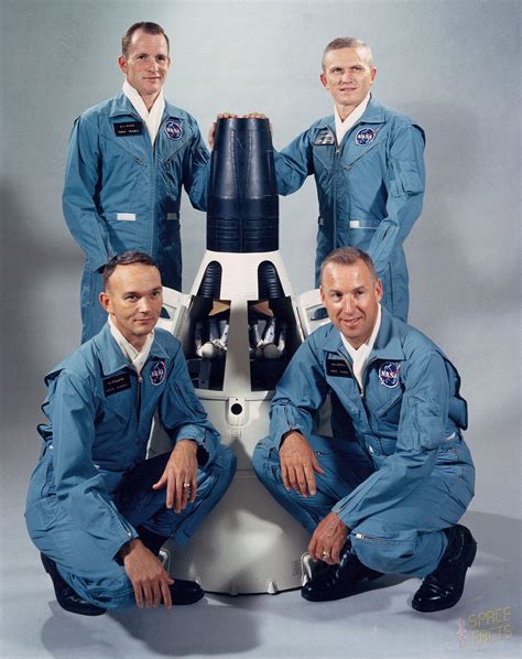 Gemini 7 Prime Crew Frank Borman And Jim Lovell And Back Up Crew Ed