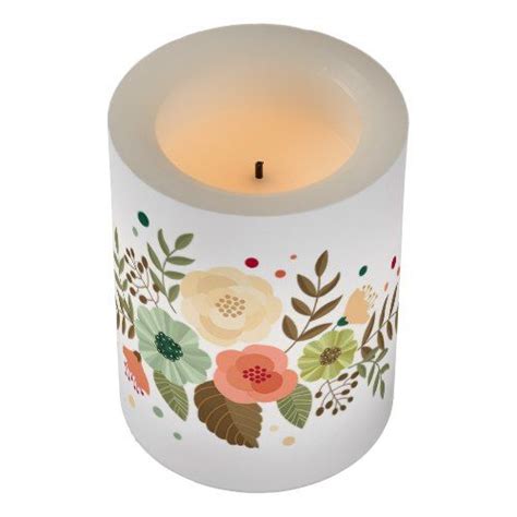 Whimsical Floral Led Candle Floral Candle Led Candles Whimsical