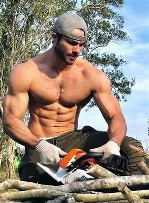 lumberjack men wild in the country rugged men working man hard workers big muscles hot