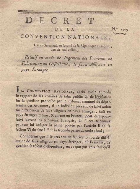 Décret du 11 avril 1794 (22 germinal an 2) - loi-1794-04-11 - Catalogue