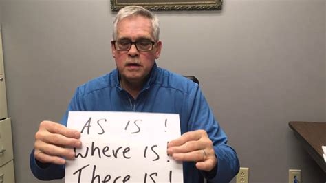 Chuck's Auction Tip 7: As is, Where Is, There Is - YouTube