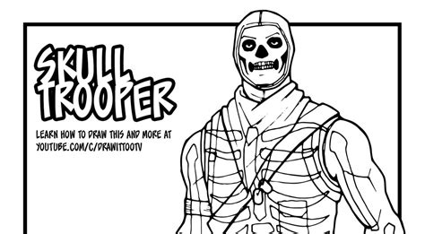How To Draw Skull Trooper Fortnite Battle Royale Drawing
