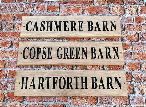 Personalised Oak House Sign Carved Custom Engraved Outdoor Wooden