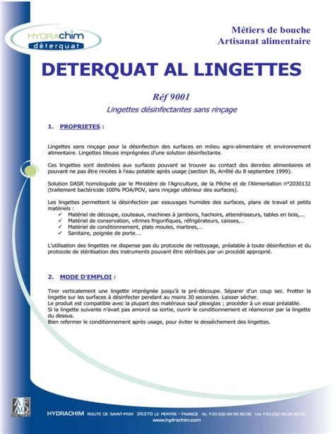 Deterquat Al Lingettes