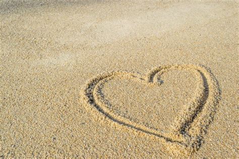 Heart On The Sand Beach Stock Image Image Of Shape Coast 58114223