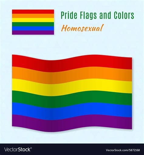 six color rainbow gay pride flag with correct vector image