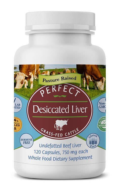 buy perfect supplements perfect desiccated liver 120 s undeted beef liver natural source