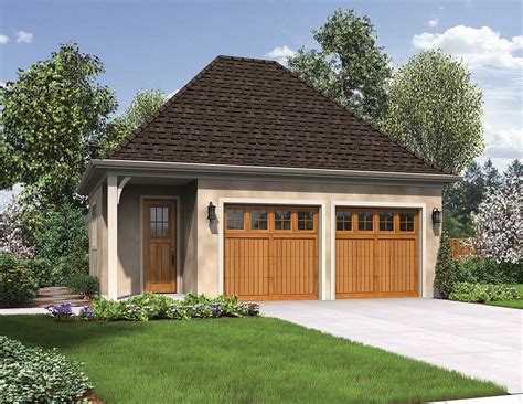 Be inspired by unique carport designs, garage doors, storage solutions and more. Charming Detached 2-Car Garage - 69516AM | Architectural ...