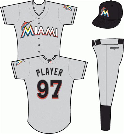 Miami Marlins Road Uniform National League Nl Chris Creamers Sports Logos Page
