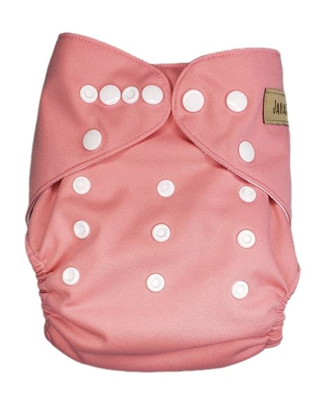 Janafébaby Single Pink Cloth Diaper With Four Layer Bamboo Insert