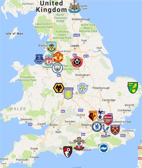 2019 Premier League Map