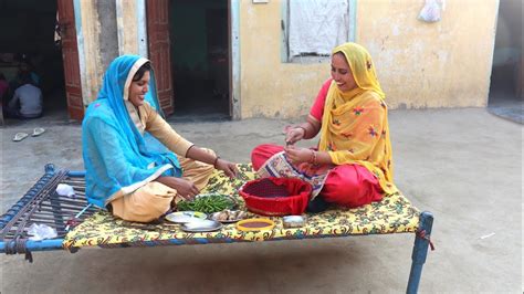 Punjabi Village Routine 💕 Adrak And Hari Mirch Achaar Recipe 💚 Village