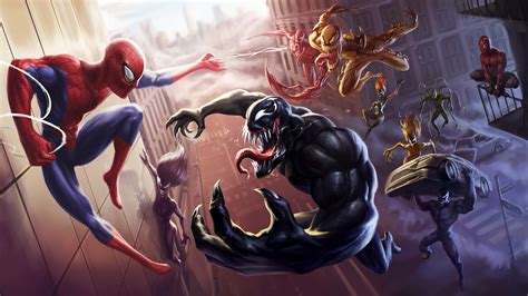 2560x1024 Spider Man Unlimited Venom Carnage 4k Wallpaper2560x1024