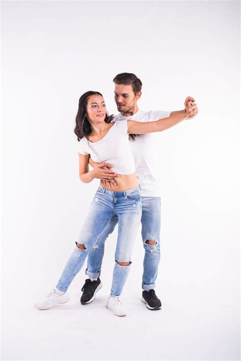Premium Photo Young Couple Dancing Social Latin Dance Bachata