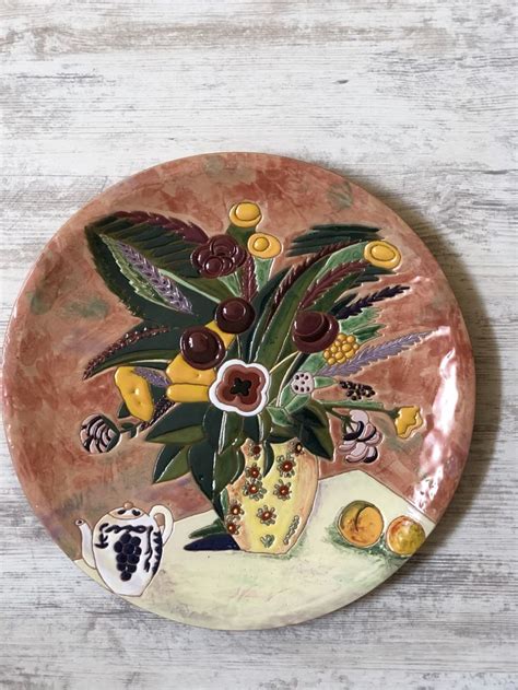 Art Deco Furniture Wall Hanging Plate Ceramic Wall Hanging Etsy