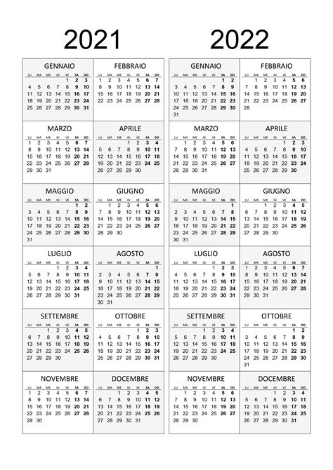 Calendario 2021 Una Pagina 2022 Calendar Images And Photos Finder
