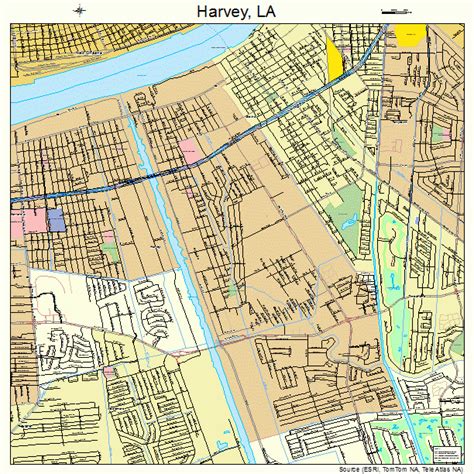 Harvey Louisiana Street Map 2233245