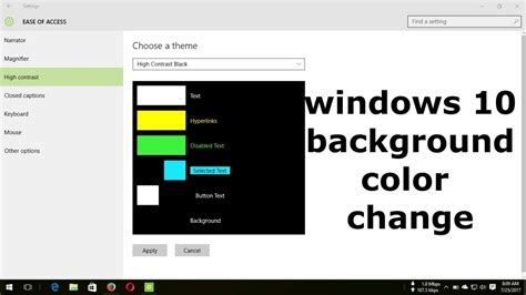 How To Change Windows 10 Background Color Youtube