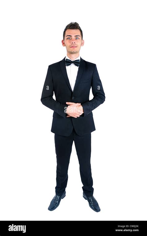 Isolated Young Elegant Man Standing Stock Photo Alamy