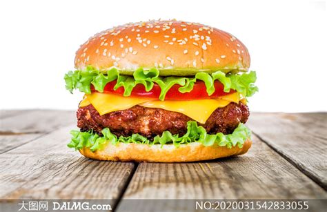 桌上的汉堡包快餐食品摄影高清图片大图网图片素材