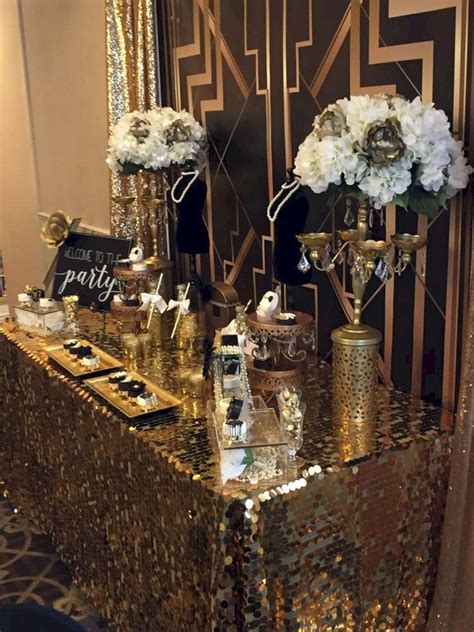 Include plenty of gold and silver, art deco, and ask guests to come dressed in theme. 10+ Awesome Decorations Great Gatsby party Ideas | Gatsby ...