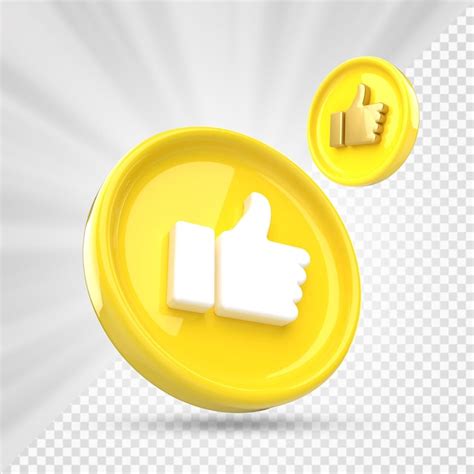 Premium Psd Like Icon Like Button 3d Element