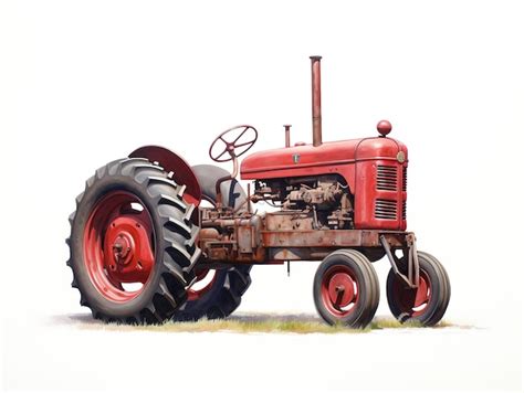 Premium Ai Image Old Farming Tractor Machine Ai Generated