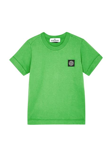Stone Island Kids Green Logo Cotton T Shirt 6 8 Years Harvey Nichols