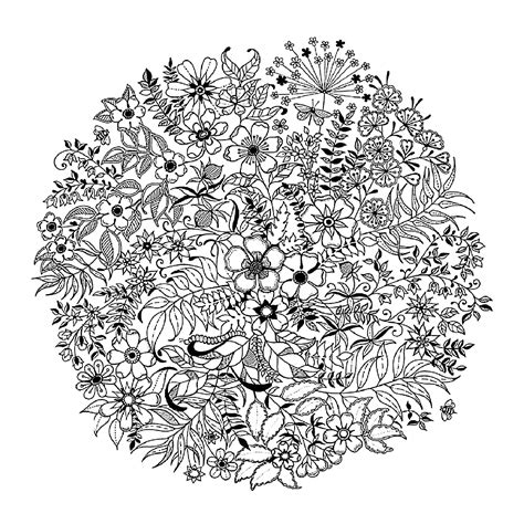 Flowers And Vegetation Coloring Pages For Adults Simple Mandala