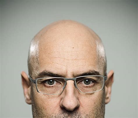 Royalty Free Completely Bald Glasses Shaved Head Men Pictures Images