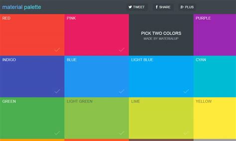 Tools For Generating Material Design Color Palettes Css Author