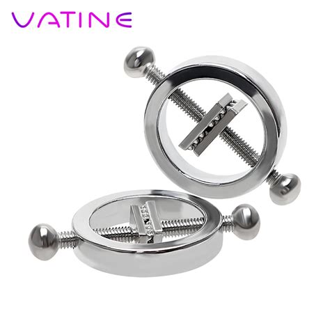 vatine 1 pair nipple clamps breast clips nipple stimulator erotic toys sex slave restraints sex
