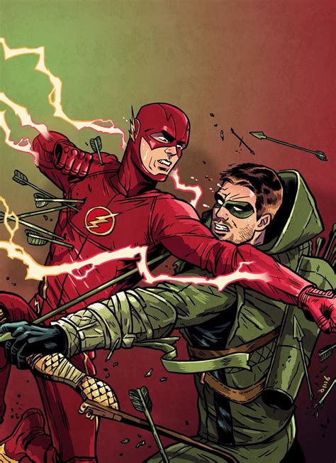 The Flash Vs Arrow Art By David M Buisán Flash Vs Arrow Art Comics