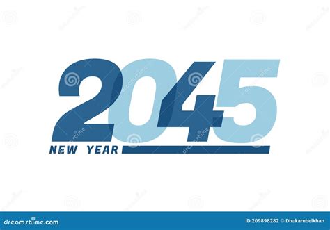 Happy New Year 2045 Happy New Year 2045 Text Design For Brochure