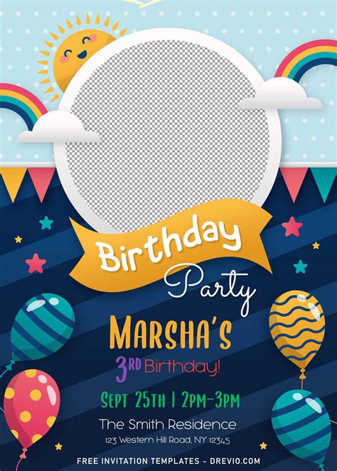 8 Personalized Kids Birthday Party Invitation Templates For Any Ages