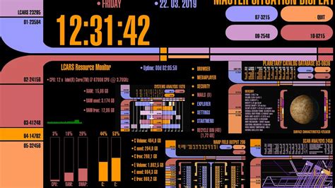 Animated Lcars Desktop Known From Star Trek Tng Voy And Ds9 Youtube